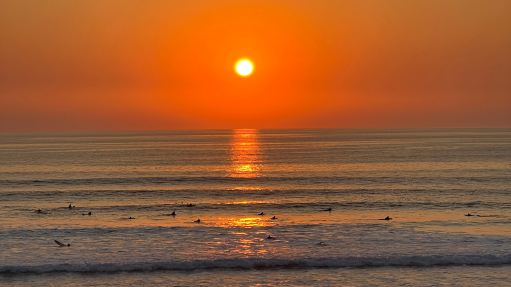 coucher de soleil le porge océan
